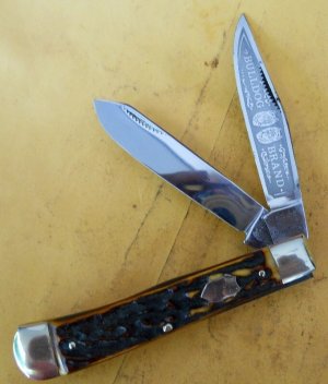 German Bulldog Trapper Knife Stag 