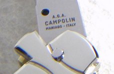 NEW A.G.A. CAMPOLIN 11" MALTESE AFRICAN EBONY WOOD NICKEL SILVER BOLSTERS, BOX