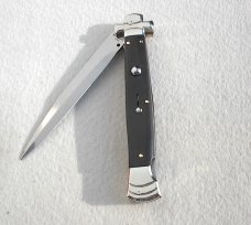 NEW A.G.A. CAMPOLIN 11" MALTESE AFRICAN EBONY WOOD NICKEL SILVER BOLSTERS, BOX
