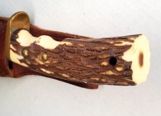 Vintage Schrade  172 UH Fixed Blade Knife w Sheath, Stone - USA