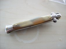 Renzo Beltrame 11" Stiletto Automatic Swivel Bolster Honey Horn Handles Beauty!