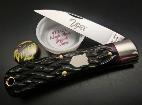 Great Eastern Cutlery #47 Viper Black Plum Jigged Bone GEC 470120 Great Eastern Cutlery #47 Viper Black Plum Jigged Bone GEC 470120