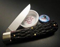 Great Eastern Cutlery #74 Mustang Black Plum Jigged Bone GEC 745120