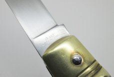 Vintage EDGE Co. Italy - Stag Handle Lever Lock Automatic Switchblade Folding Knife 