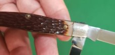 Vintage Queen #9105 USA, Two Blade Jack Knife ,Delrin handle, Q82