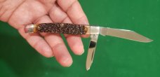 Vintage Queen #9105 USA, Two Blade Jack Knife ,Delrin handle, Q82