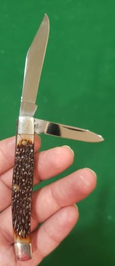 Vintage Queen #9105 USA, Two Blade Jack Knife ,Delrin handle, Q82