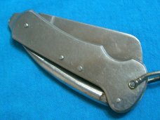 VINTAGE JAPAN SAILORS RIGGING ROPE FOLDING POCKET KNIFE KNIVES NAVY OLD