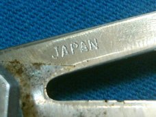 VINTAGE JAPAN SAILORS RIGGING ROPE FOLDING POCKET KNIFE KNIVES NAVY OLD
