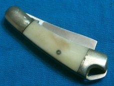 SMALL BONE JAPAN FLYING FALCON FOLDING RAZOR JACK POCKET WATCH FOB KEY CHAIN KNIFE KNIVES OLD