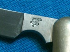 SMALL BONE JAPAN FLYING FALCON FOLDING RAZOR JACK POCKET WATCH FOB KEY CHAIN KNIFE KNIVES OLD