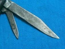 VINTAGE UNITED CUTLERY GERMANY SERPENTINE INLAY FLOWER ART JACK FOLDING POCKET KNIFE KNIVES OLD