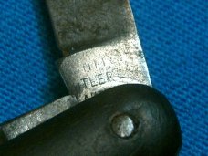 VINTAGE UNITED CUTLERY GERMANY SERPENTINE INLAY FLOWER ART JACK FOLDING POCKET KNIFE KNIVES OLD