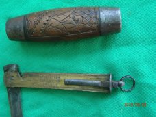 Carved Barrell Knife Segerstrom Eskilstuna Sweden