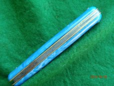 Shur-Snap Colonial Switchblade Large 4" Blue Swirl handle