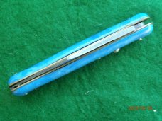Shur-Snap Colonial Switchblade Large 4" Blue Swirl handle