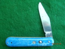 Shur-Snap Colonial Switchblade Large 4" Blue Swirl handle