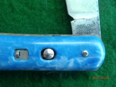 Shur-Snap Colonial Switchblade Large 4" Blue Swirl handle