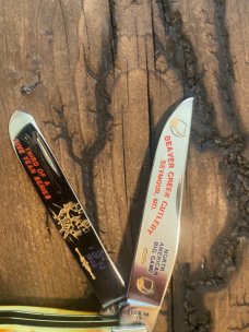 1989 Case toasted Elk stag trapper
