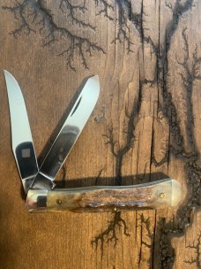 Ka-bar dog head stag trapper mint