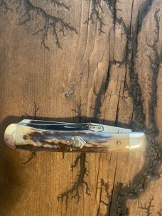 Ka-bar dog head stag trapper mint