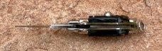 Miniature Switchblade Knife, Made In Italy, Underlined INOX Mark, Older Style, Imitation Horn