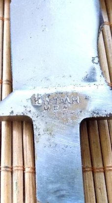 Vintage KA-BAR Knife/Hatchet Combo with sheath.