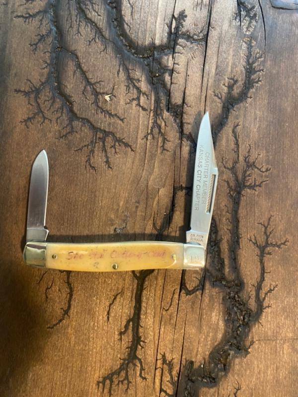Original Col coon stockman bone handle 1980