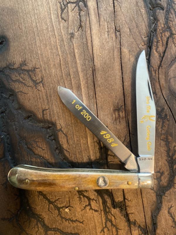 Original 1981 Colonel Coon Appaloosa bone trapper 