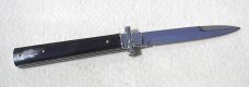 NEW A.G.A. CAMPOLIN 9" DOMINUS BRAZILIAN HORN LEVER LOCK, NICKEL SILVER BOLSTERS - W/ BOX & POUCH