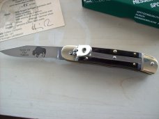 Vintage Hubertus Knife Buffalo "Spirit of Our Nation" Ltd. Edition #85 of 100 UNUSED W/Orig. Box Cer