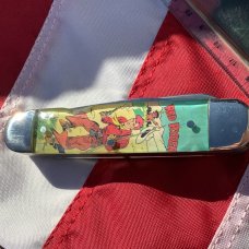 Vintage Camillus 2 Blade Large Cigar Knife w/ Riders of the Silver Screen Handles -Red Ryder -NIB 