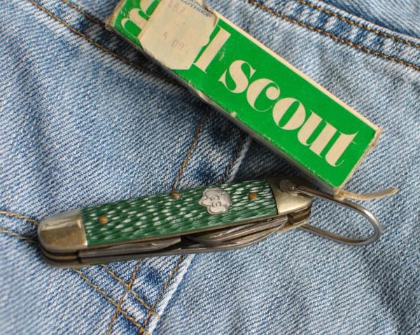 Kutmaster Utica NY USA Girl Scout 4 Blade Bail Mint In Original Box With Price Tag Kutmaster Utica NY USA Girl Scout 4 Blade Bail Mint In Original Box With Price Tag