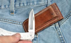 Buck 510 Classic II Original Tooled Sheath 1982 Never Used 4 1/4" Closed 425M Steel Blade