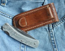 Buck 510 Classic II Original Tooled Sheath 1982 Never Used 4 1/4" Closed 425M Steel Blade