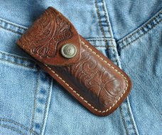 Buck 510 Classic II Original Tooled Sheath 1982 Never Used 4 1/4" Closed 425M Steel Blade