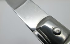 9" Automatic Stiletto Switchblade Knife - Synthetic Pearl White - Made in Italy