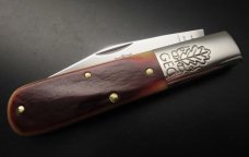 Great Eastern Cutlery #86 2-Acorn Barlow Rust Orange Natural Bone GEC 861121