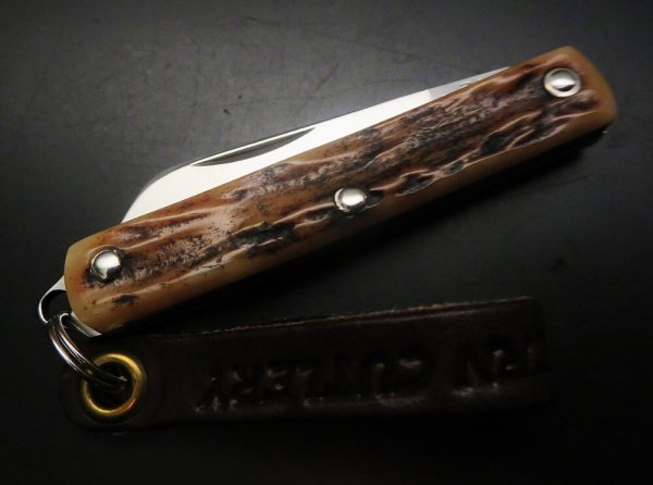 Great Eastern Cutlery #05 PPP Sheepsfoot Keychain Knife Sambar Stag GEC 053121