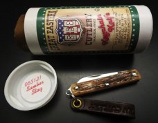 Great Eastern Cutlery #05 PPP Sheepsfoot Keychain Knife Sambar Stag GEC 053121