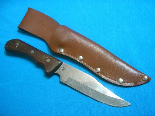 VINTAGE 1087 8F JAPAN FIXED BLADE HUNTING SKINNING BOWIE THROWING KNIFE KNIVES OLD SHEATH