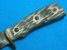 VINTAGE IMPERIAL USA KIT CARSON FIXED BLADE HUNTING SKINNING BOWIE KNIFE KNIVES OLD SHEATH