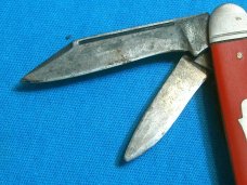 VINTAGE 4 LINE CAMILLUS SWORD BRAND EQUAL END CIGAR STOCKMAN FOLDING POCKET KNIFE KNIVES OLD RED