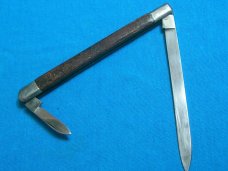 VINTAGE 2 BLADE PIC STAINLESS JAPAN MELON TESTER FRUIT FOLDING JACK PEN POCKET KNIFE KNIVES OLD