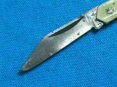 SMALL USA CLYDE DUFFEE OIL CITY AD ADVERTISING PEN JACK POCKET WATCH FOB KEY CHAIN KNIFE KNIVES OLD