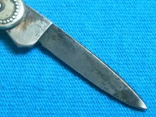 VINTAGE WH WHITEHEAD HOAG TRAVELERS TRAIN LOCOMOTIVE RAILROAD FOLDING POCKET KNIFE KNIVES OLD USA AD