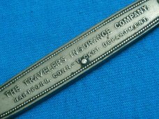 VINTAGE WH WHITEHEAD HOAG TRAVELERS TRAIN LOCOMOTIVE RAILROAD FOLDING POCKET KNIFE KNIVES OLD USA AD