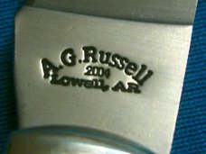 BIG AG RUSSELL 2004 USA TOADSTICKER ACORN JIGGED BONE LOCKBACK FOLDING JACK POCKET KNIFE KNIVES OLD