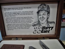 ONLY 5000 MADE #0878 SCHRADE USA TRAPPER 296Y NASCAR #33 HARRY GANT TRAPPER IN WOODEN DISPLAY