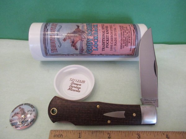 Great Eastern Tidioute Cody Scout Lock back Micarta Pattern # 721123LB